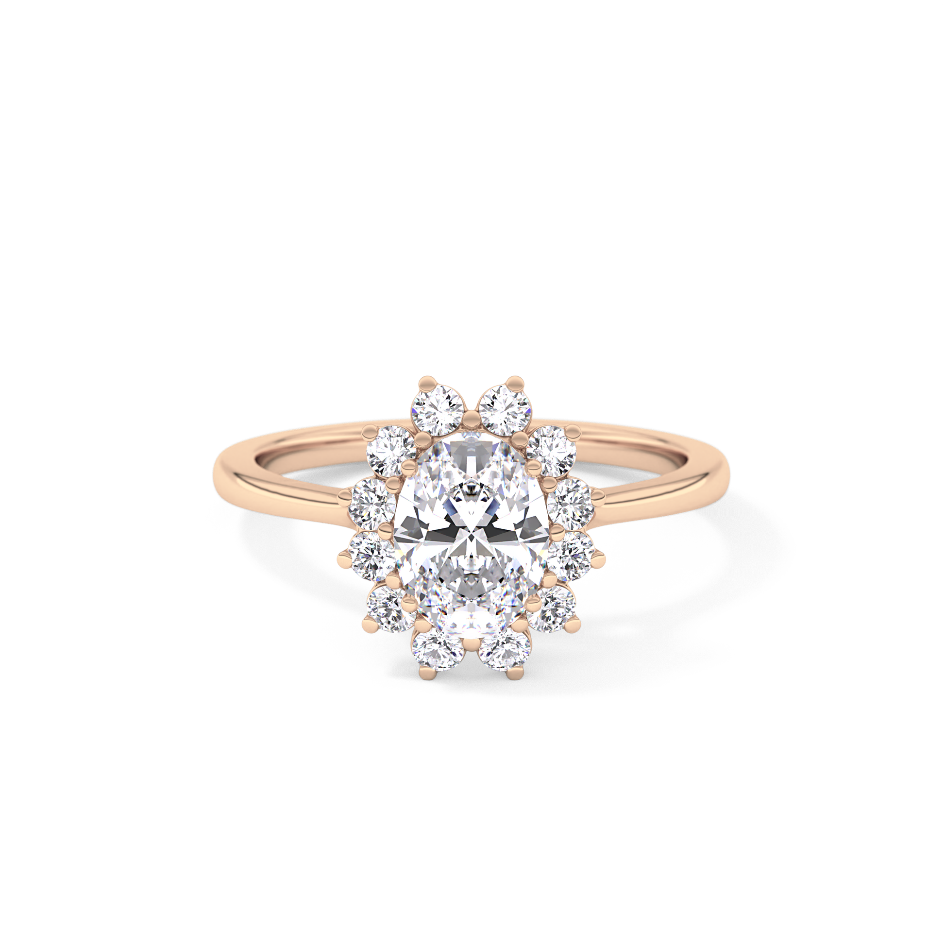 Oval Halo Lab Grown Diamond Engagement Ring