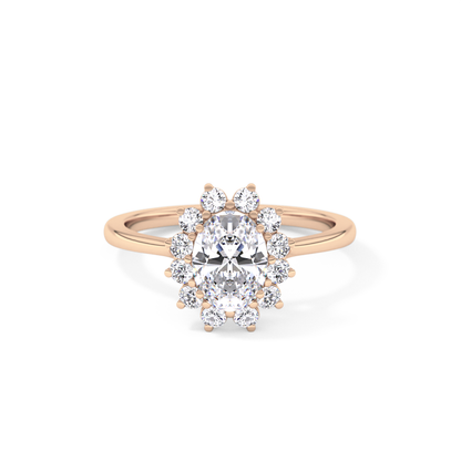 Oval Halo Lab Grown Diamond Engagement Ring