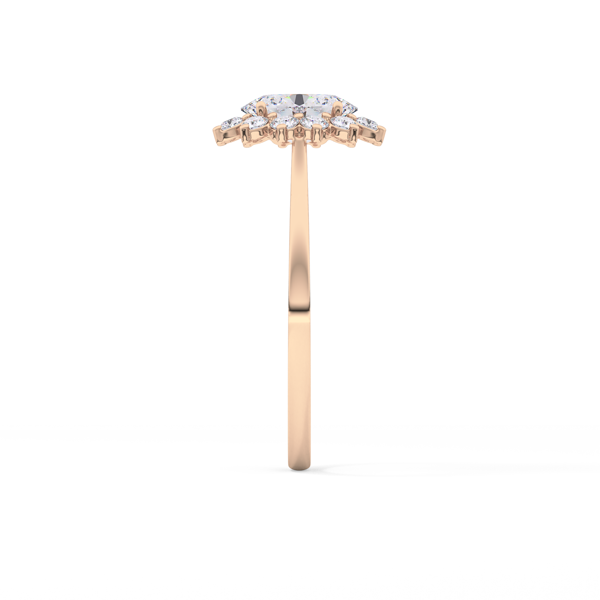 Oval Halo Lab Grown Diamond Engagement Ring