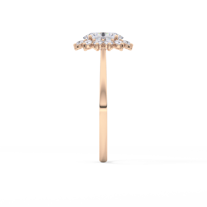 Oval Halo Lab Grown Diamond Engagement Ring