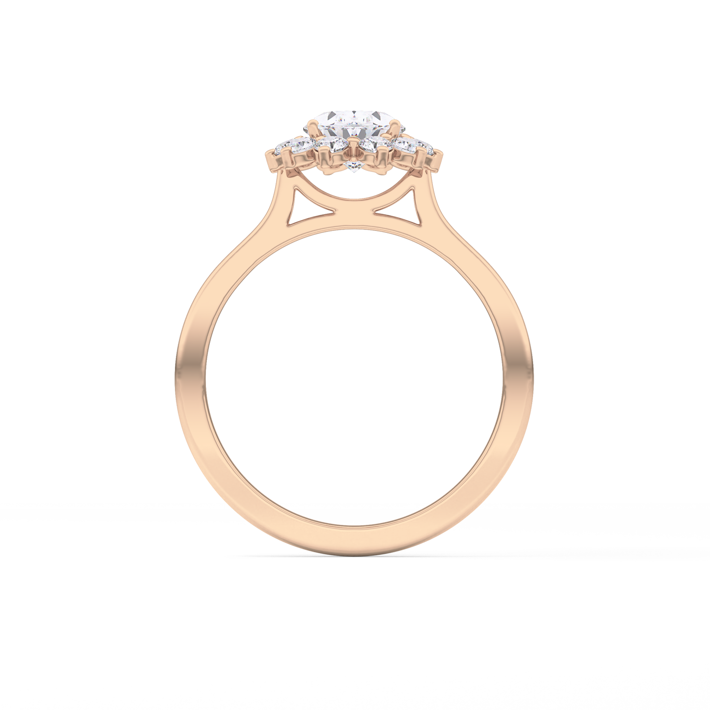 Oval Halo Lab Grown Diamond Engagement Ring