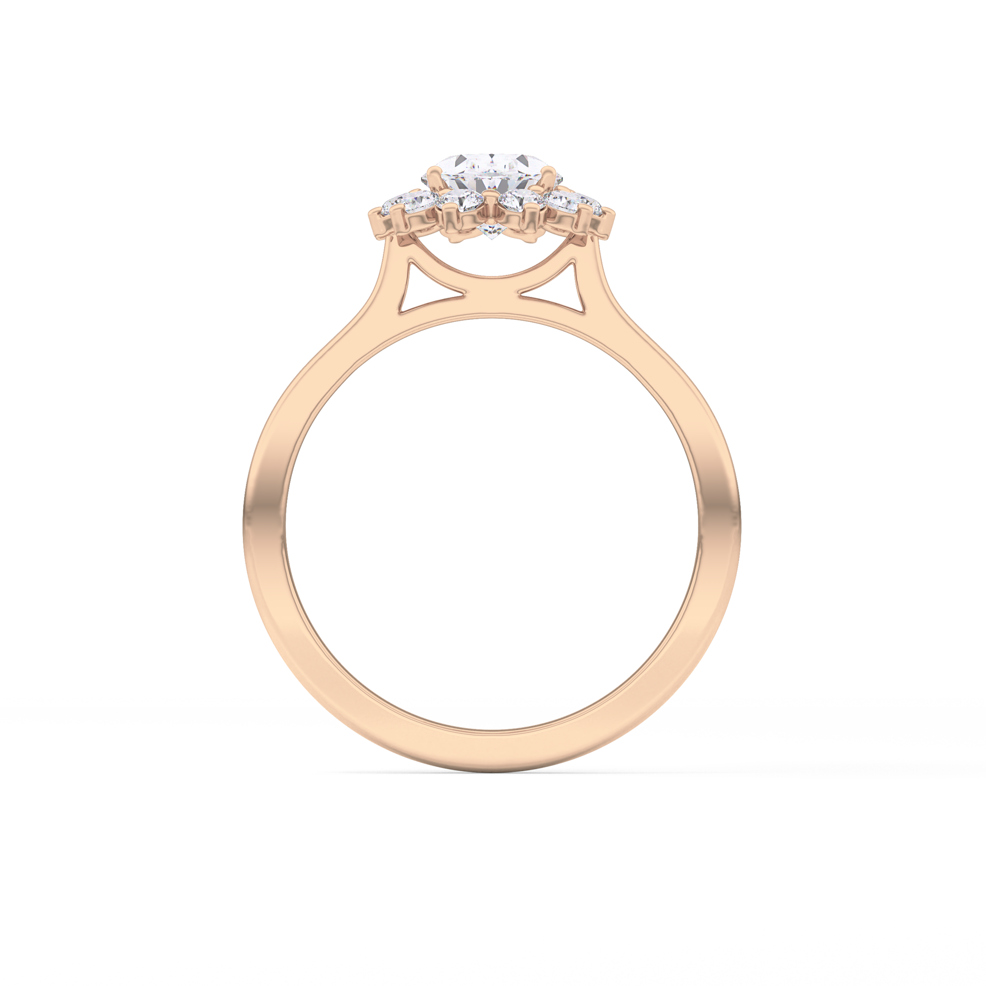 Oval Halo Lab Grown Diamond Engagement Ring
