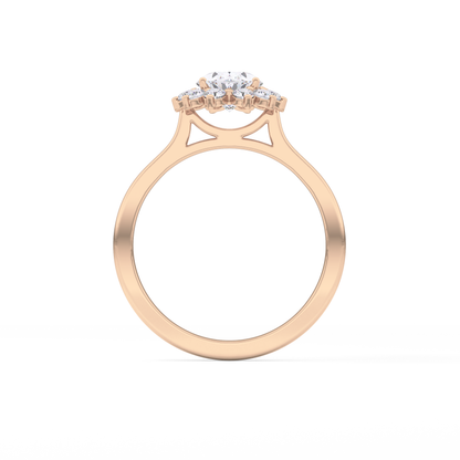 Oval Halo Lab Grown Diamond Engagement Ring