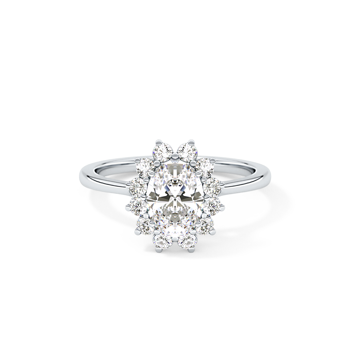 Oval Halo Lab Grown Diamond Engagement Ring
