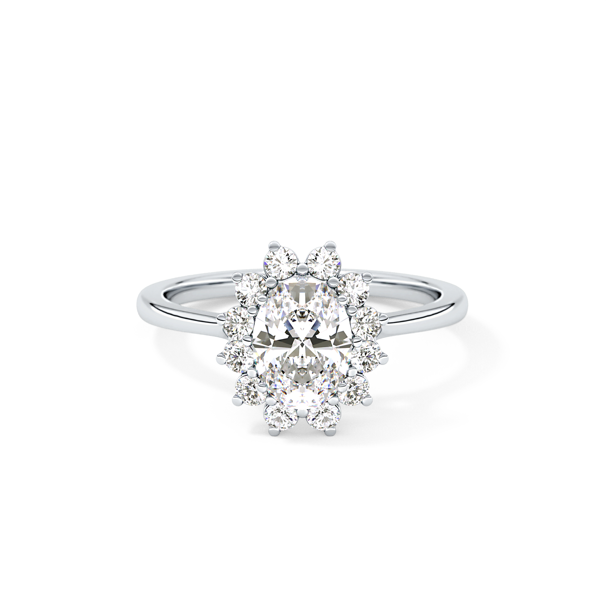 Oval Halo Lab Grown Diamond Engagement Ring