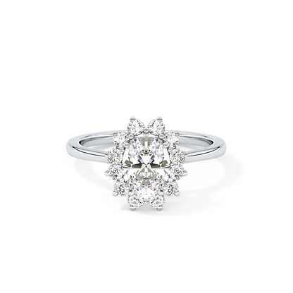 Oval Halo Lab Grown Diamond Engagement Ring