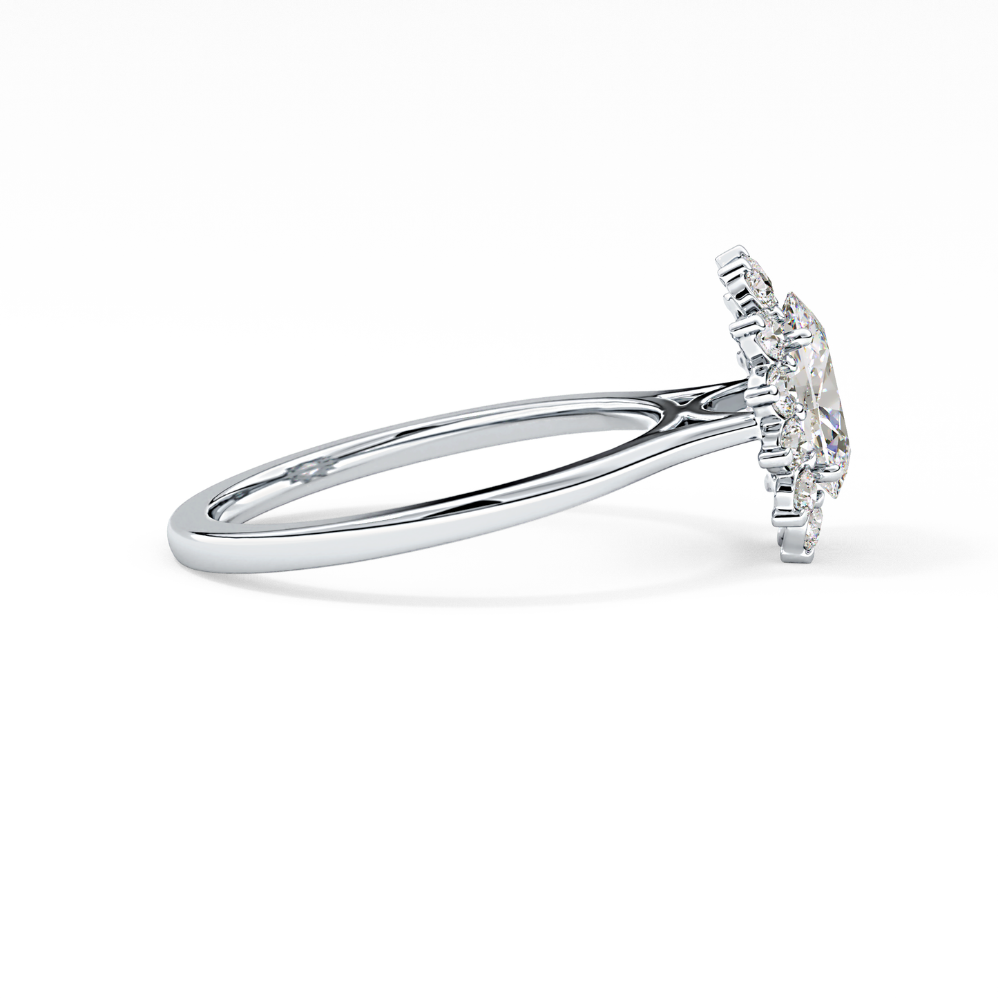Oval Halo Lab Grown Diamond Engagement Ring