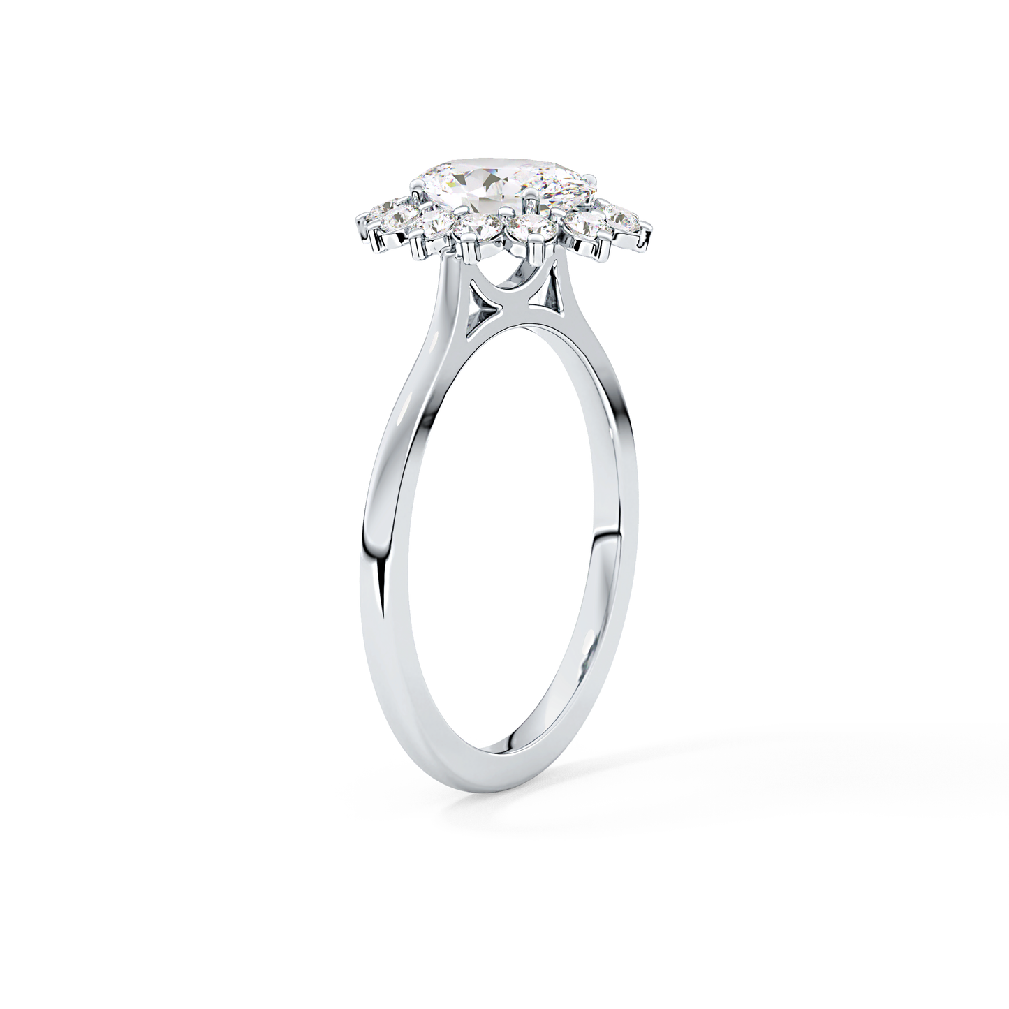 Oval Halo Lab Grown Diamond Engagement Ring
