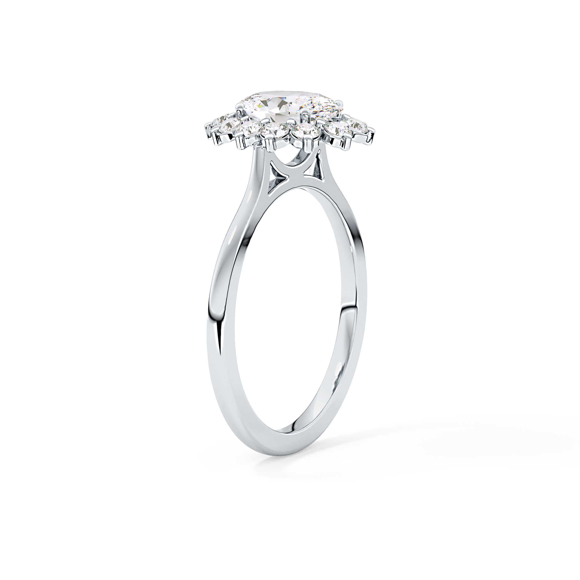 Oval Halo Lab Grown Diamond Engagement Ring