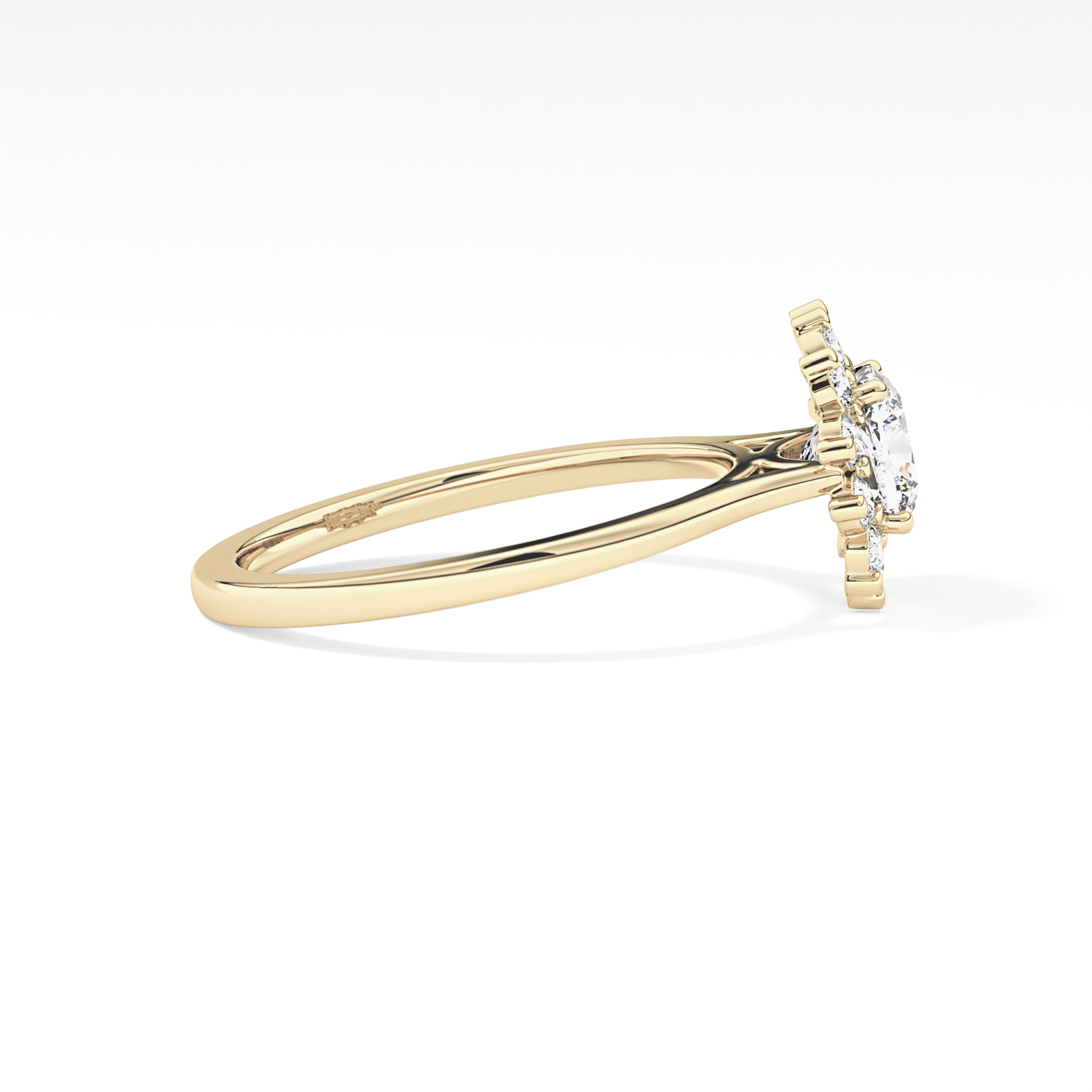 Cushion Halo Lab Grown Diamond Engagement Ring