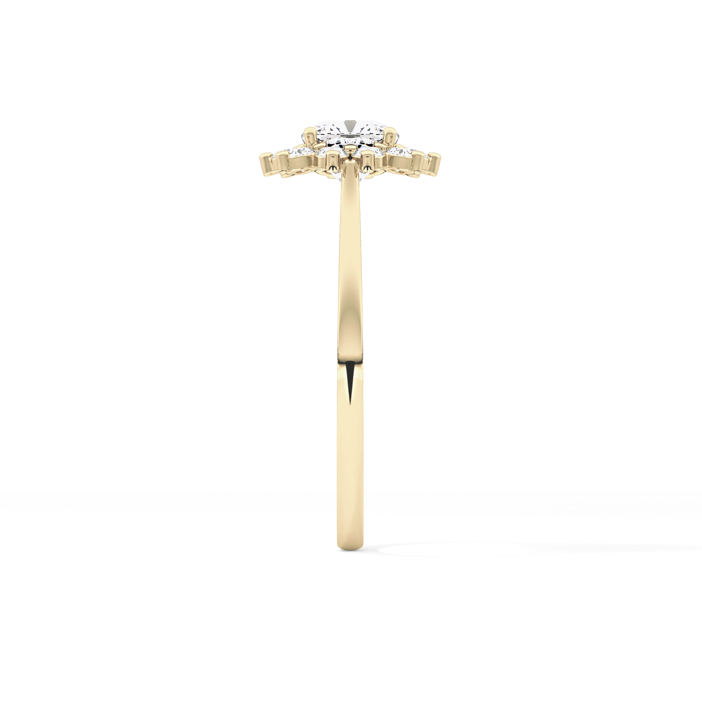 Cushion Halo Lab Grown Diamond Engagement Ring