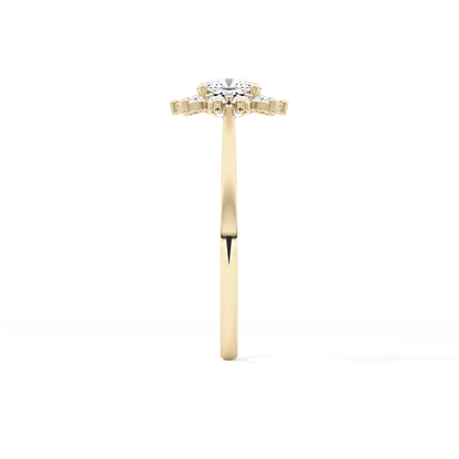 Cushion Halo Lab Grown Diamond Engagement Ring