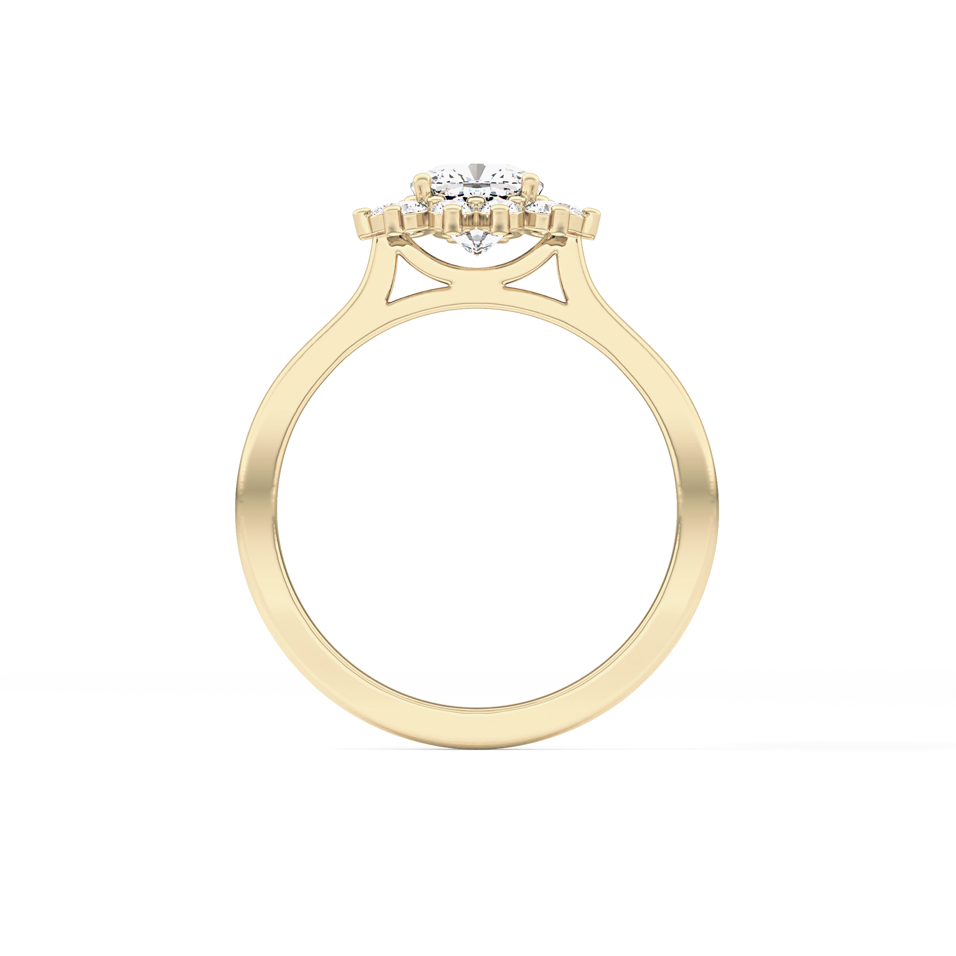 Cushion Halo Lab Grown Diamond Engagement Ring