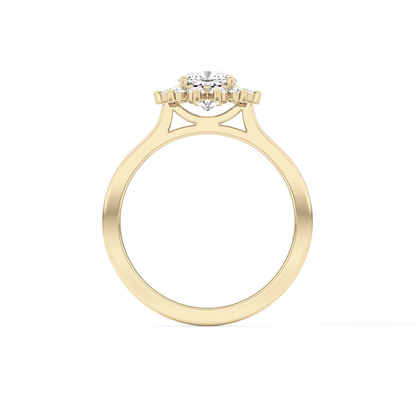 Cushion Halo Lab Grown Diamond Engagement Ring
