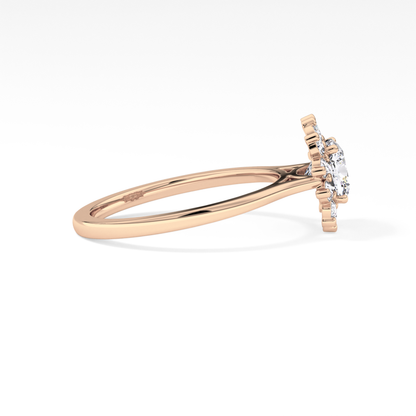 Cushion Halo Lab Grown Diamond Engagement Ring