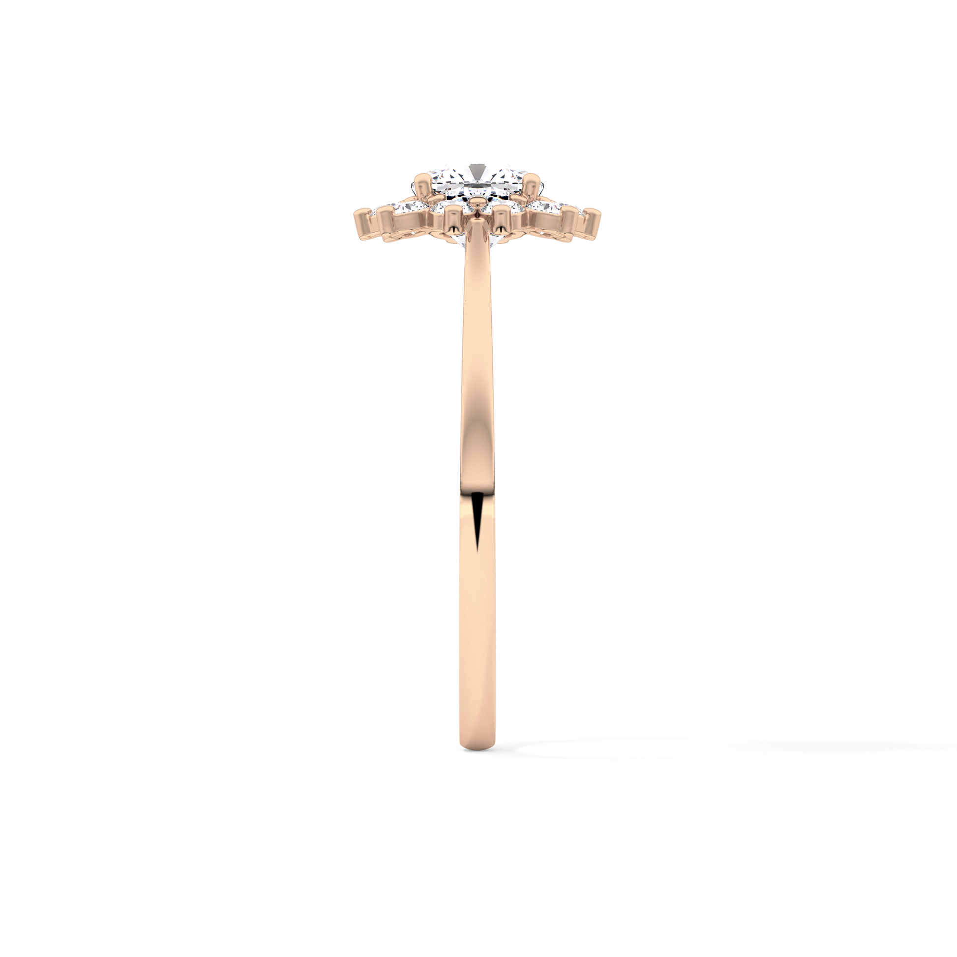Cushion Halo Lab Grown Diamond Engagement Ring