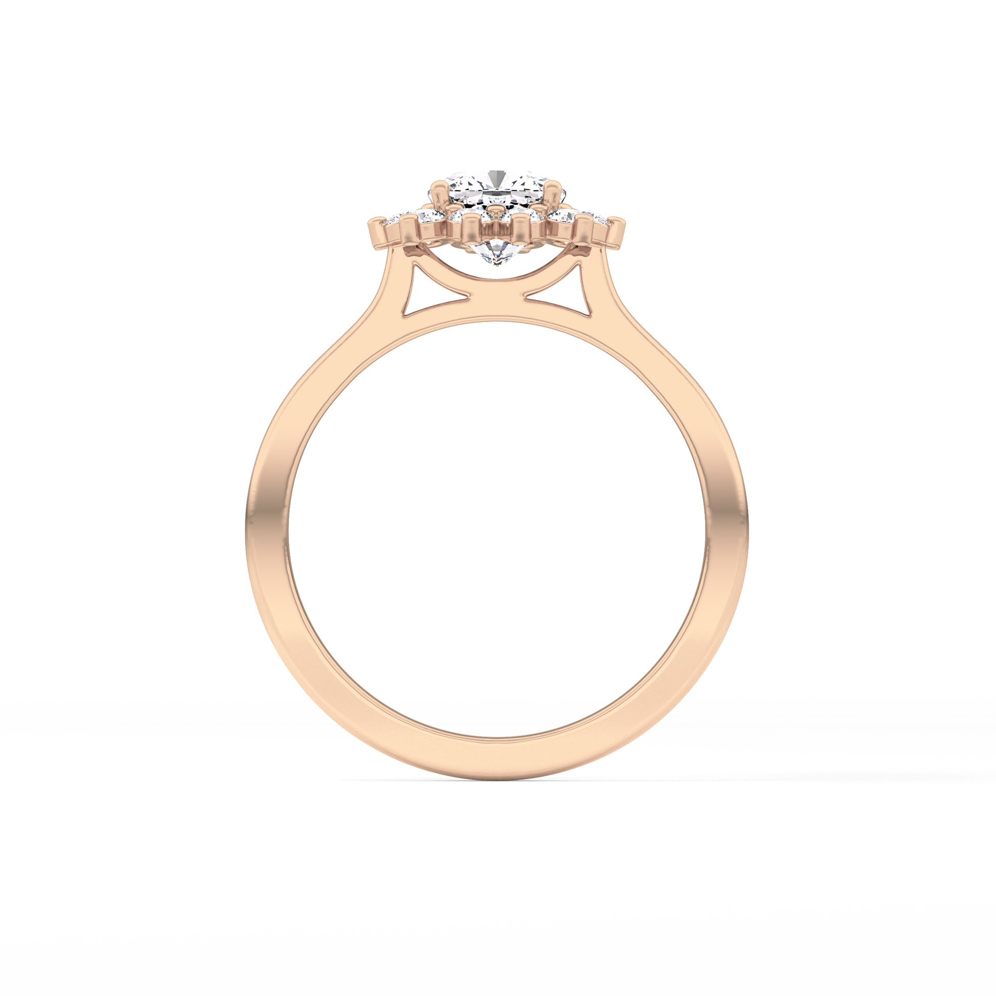 Cushion Halo Lab Grown Diamond Engagement Ring