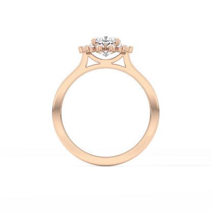 Cushion Halo Lab Grown Diamond Engagement Ring
