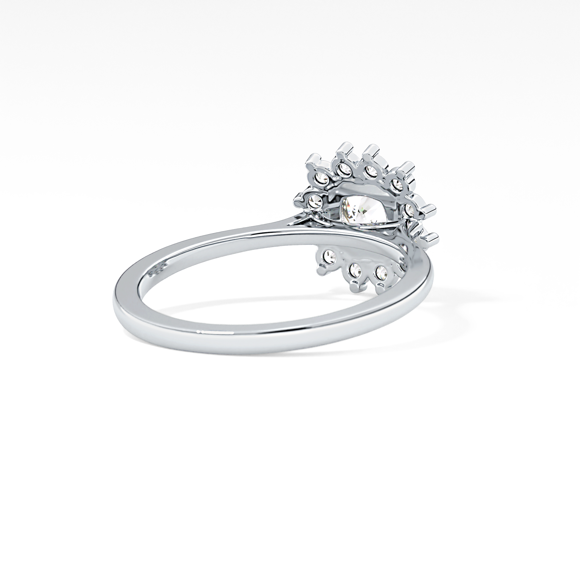 Cushion Halo Lab Grown Diamond Engagement Ring