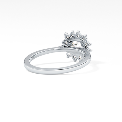Cushion Halo Lab Grown Diamond Engagement Ring