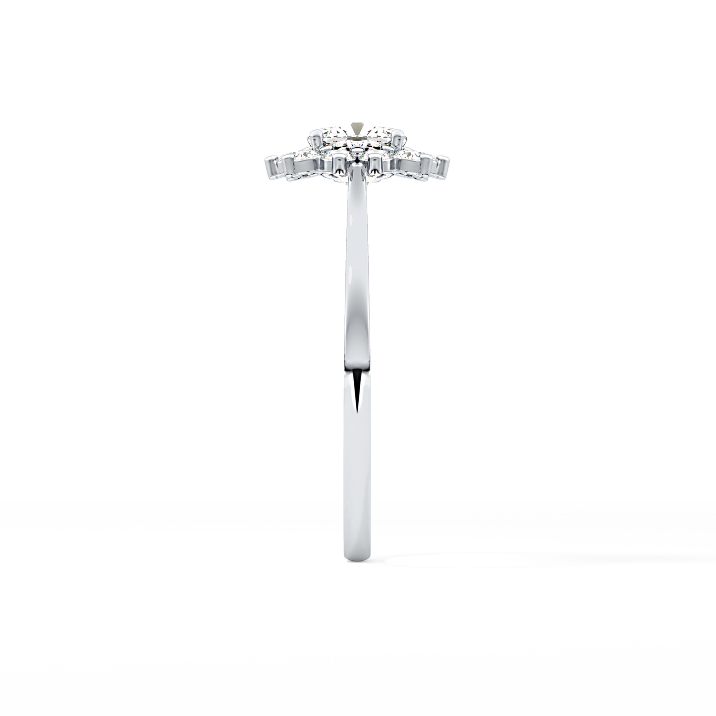 Cushion Halo Lab Grown Diamond Engagement Ring