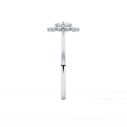 Cushion Halo Lab Grown Diamond Engagement Ring