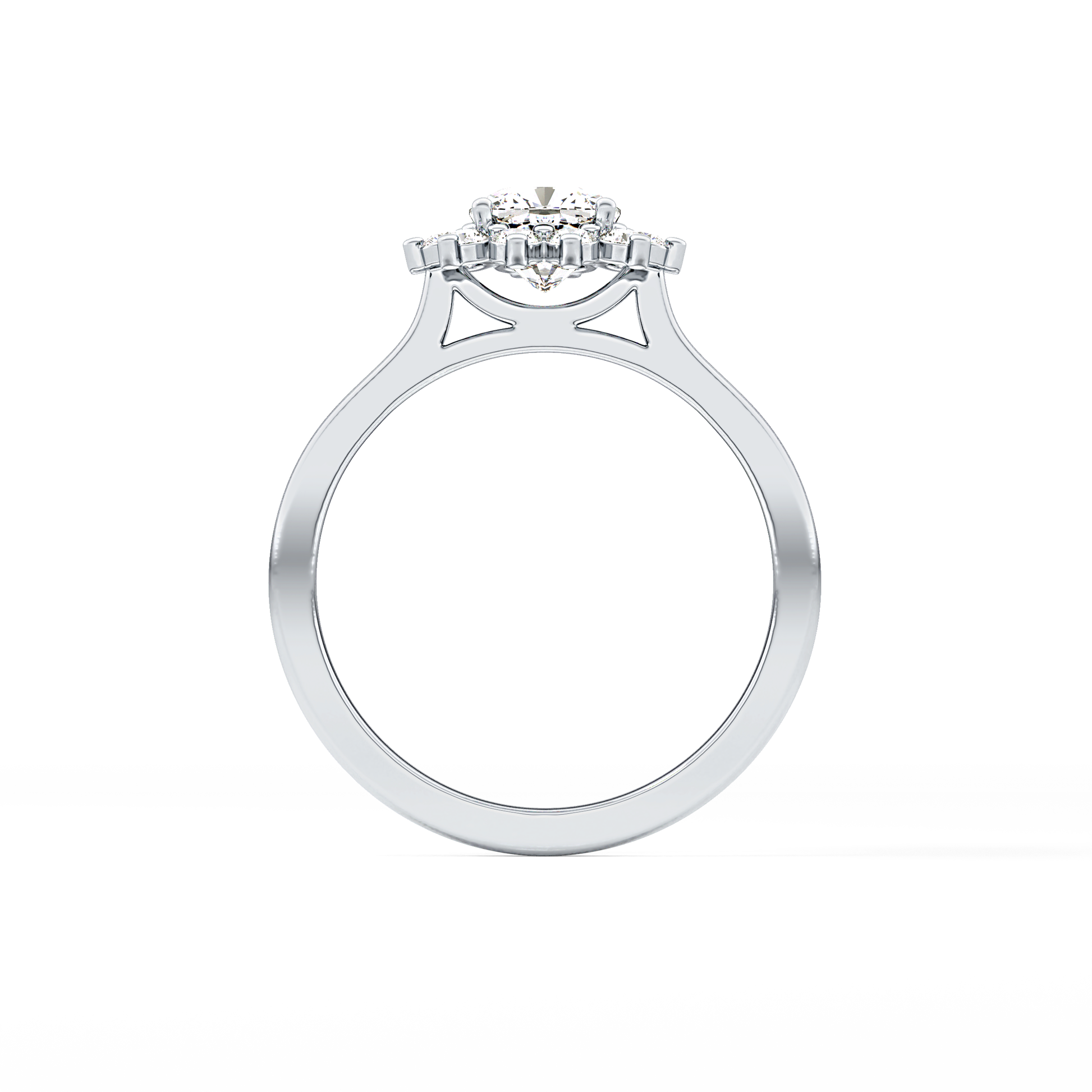 Cushion Halo Lab Grown Diamond Engagement Ring