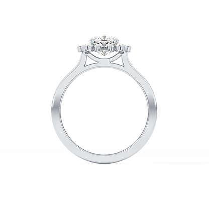 Cushion Halo Lab Grown Diamond Engagement Ring