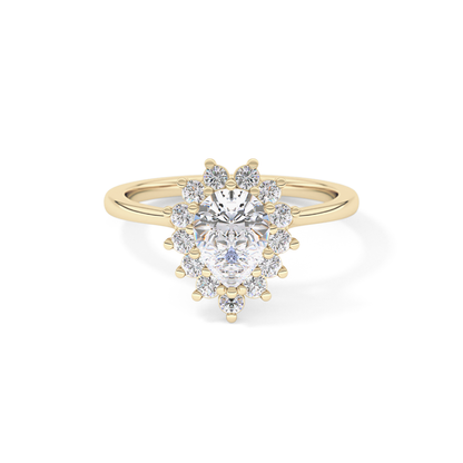 Pear Halo Lab Grown Diamond Engagement Ring