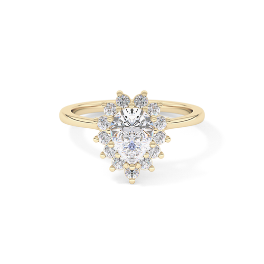 Pear Halo Lab Grown Diamond Engagement Ring