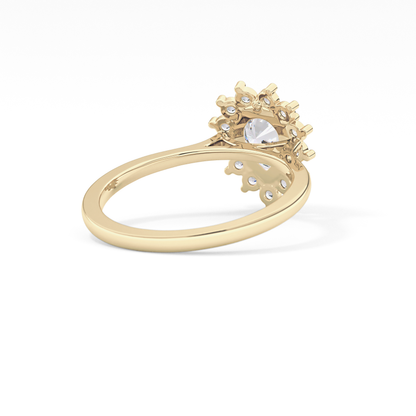 Pear Halo Lab Grown Diamond Engagement Ring