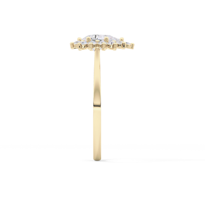Pear Halo Lab Grown Diamond Engagement Ring