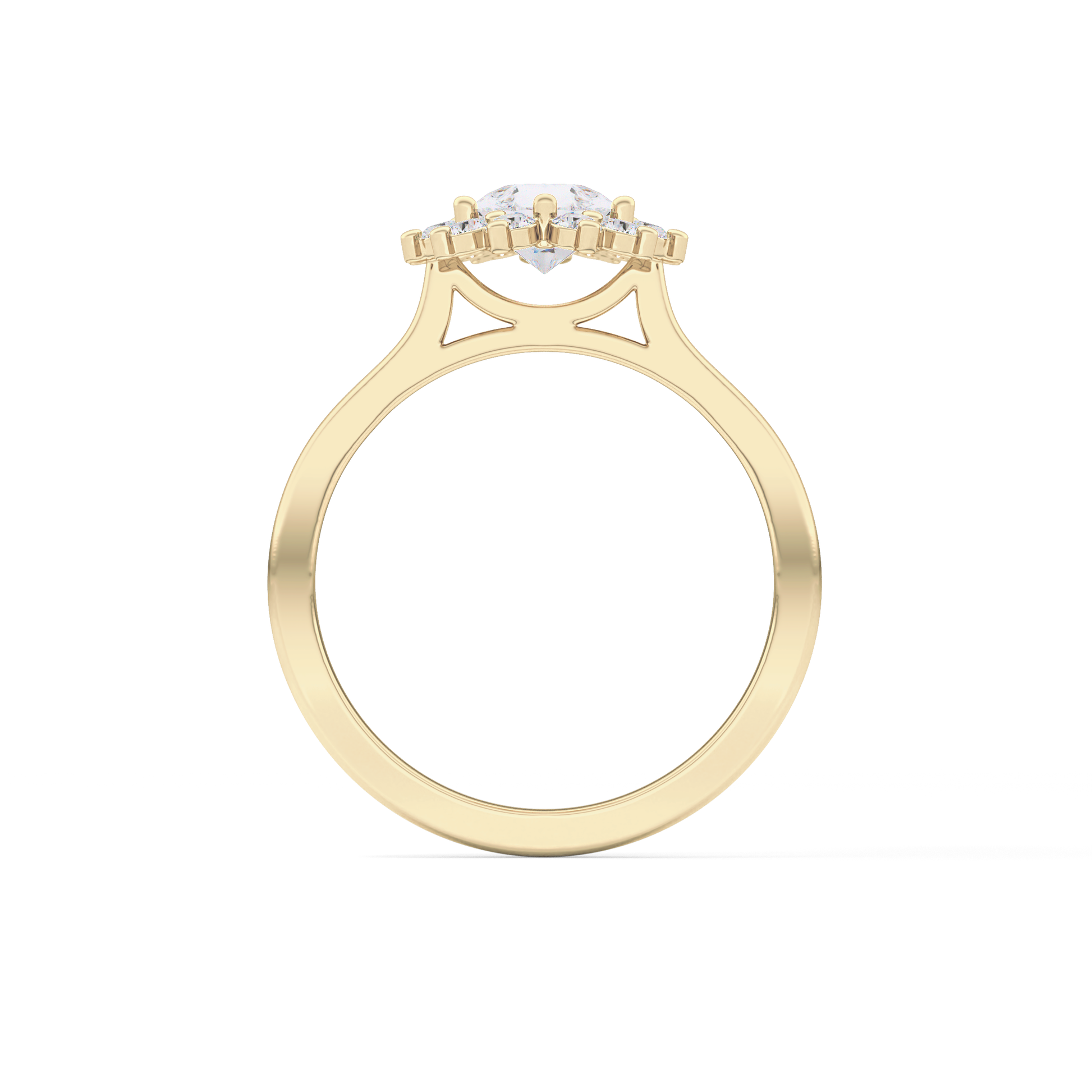 Pear Halo Lab Grown Diamond Engagement Ring