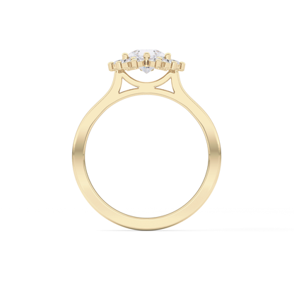 Pear Halo Lab Grown Diamond Engagement Ring