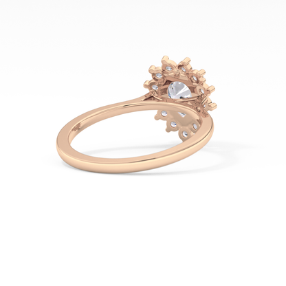 Pear Halo Lab Grown Diamond Engagement Ring