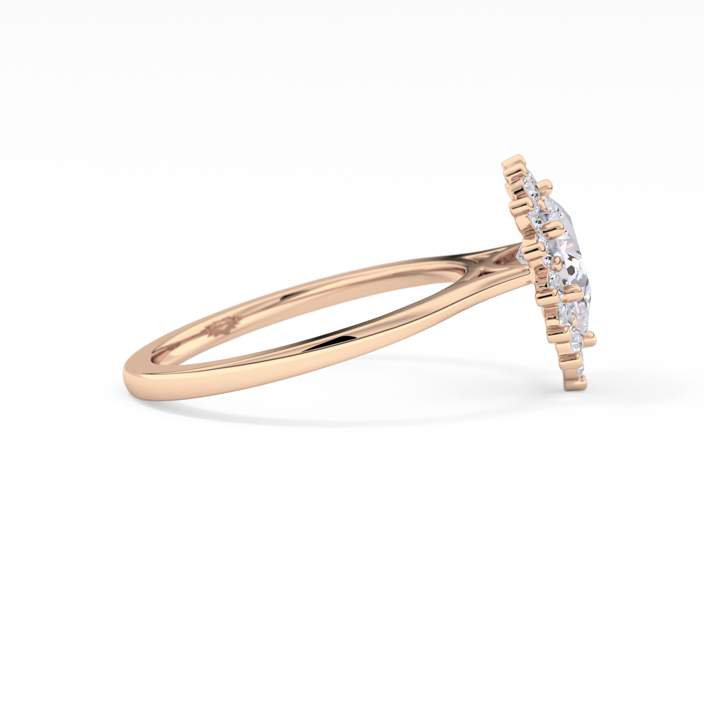 Pear Halo Lab Grown Diamond Engagement Ring