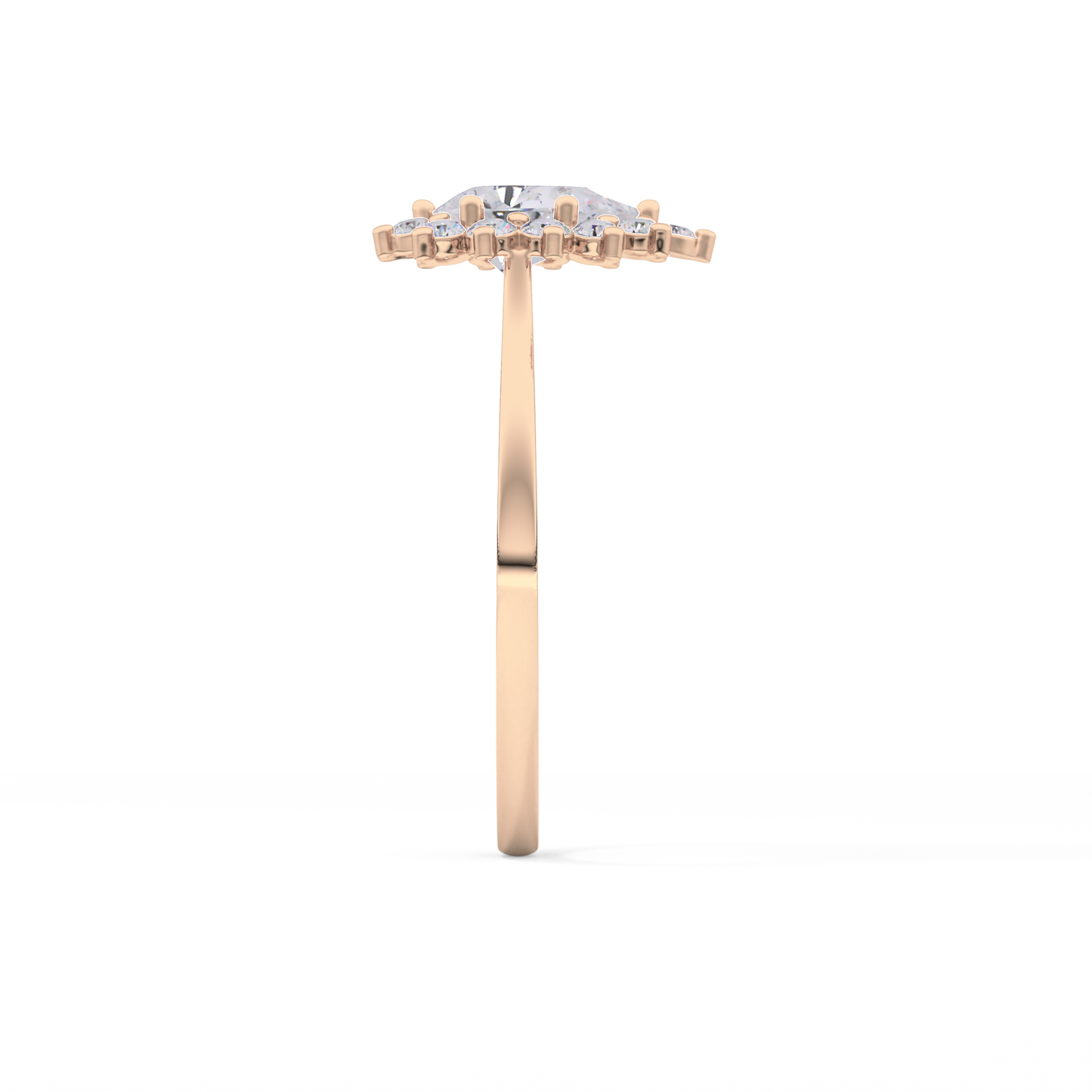 Pear Halo Lab Grown Diamond Engagement Ring