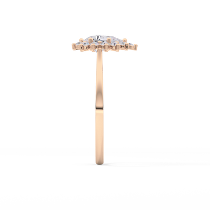 Pear Halo Lab Grown Diamond Engagement Ring