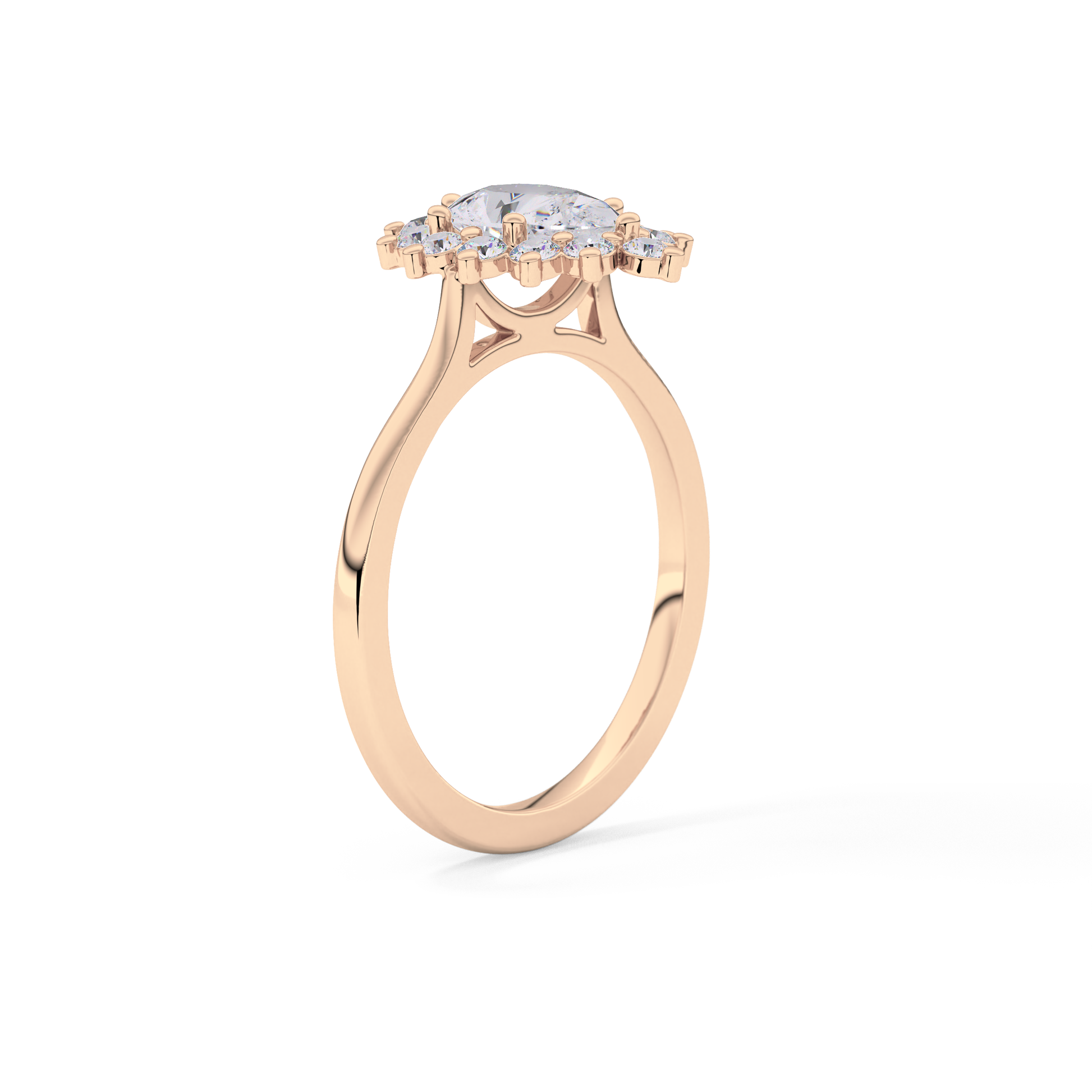 Pear Halo Lab Grown Diamond Engagement Ring
