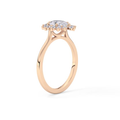 Pear Halo Lab Grown Diamond Engagement Ring