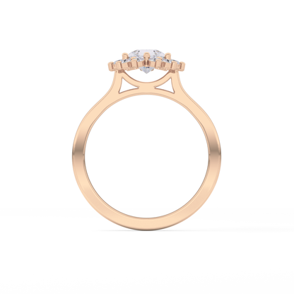Pear Halo Lab Grown Diamond Engagement Ring