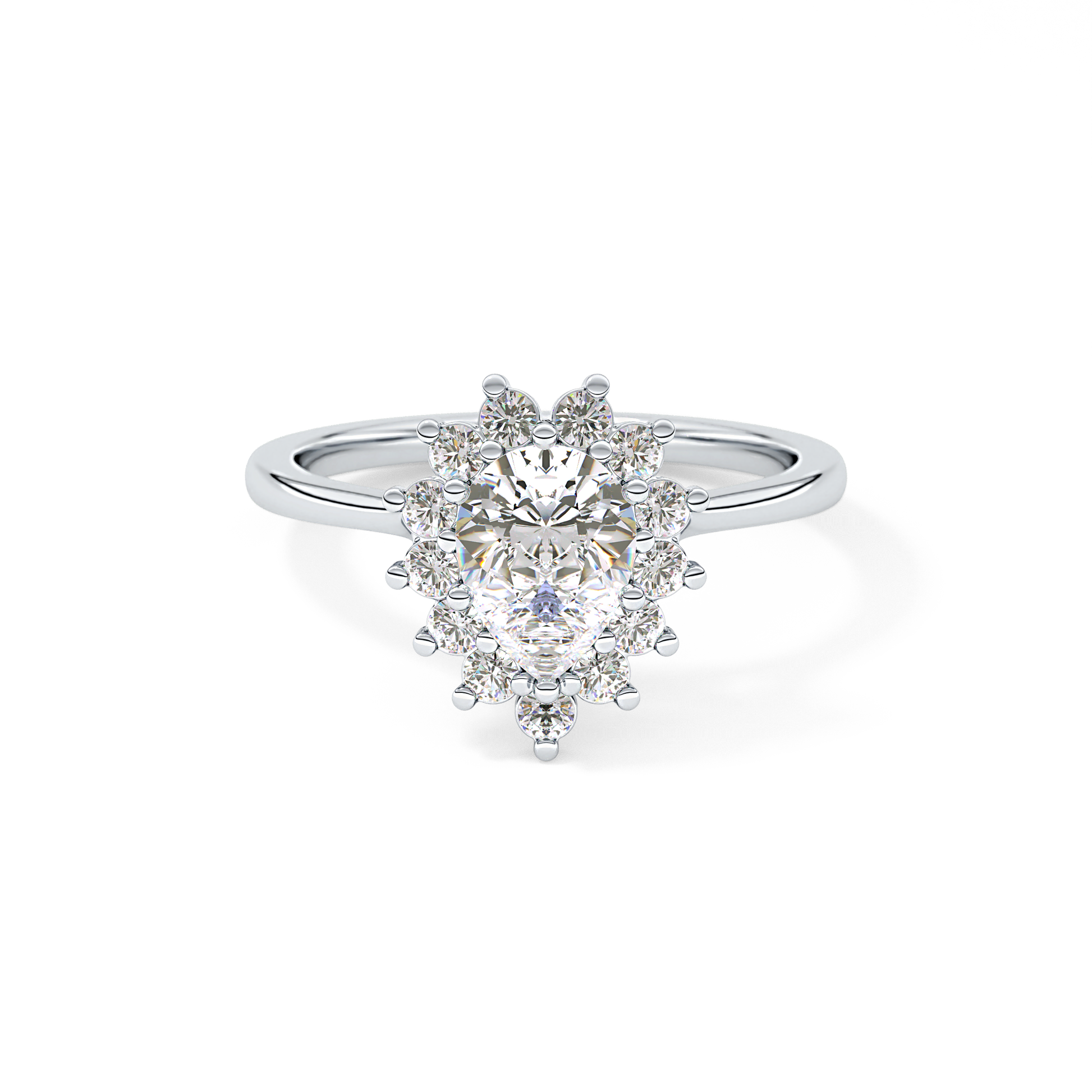 Pear Halo Lab Grown Diamond Engagement Ring