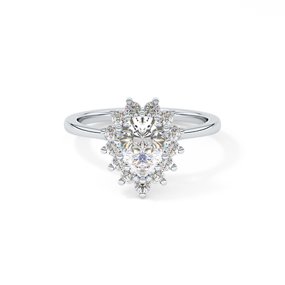 Pear Halo Lab Grown Diamond Engagement Ring