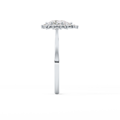Pear Halo Lab Grown Diamond Engagement Ring