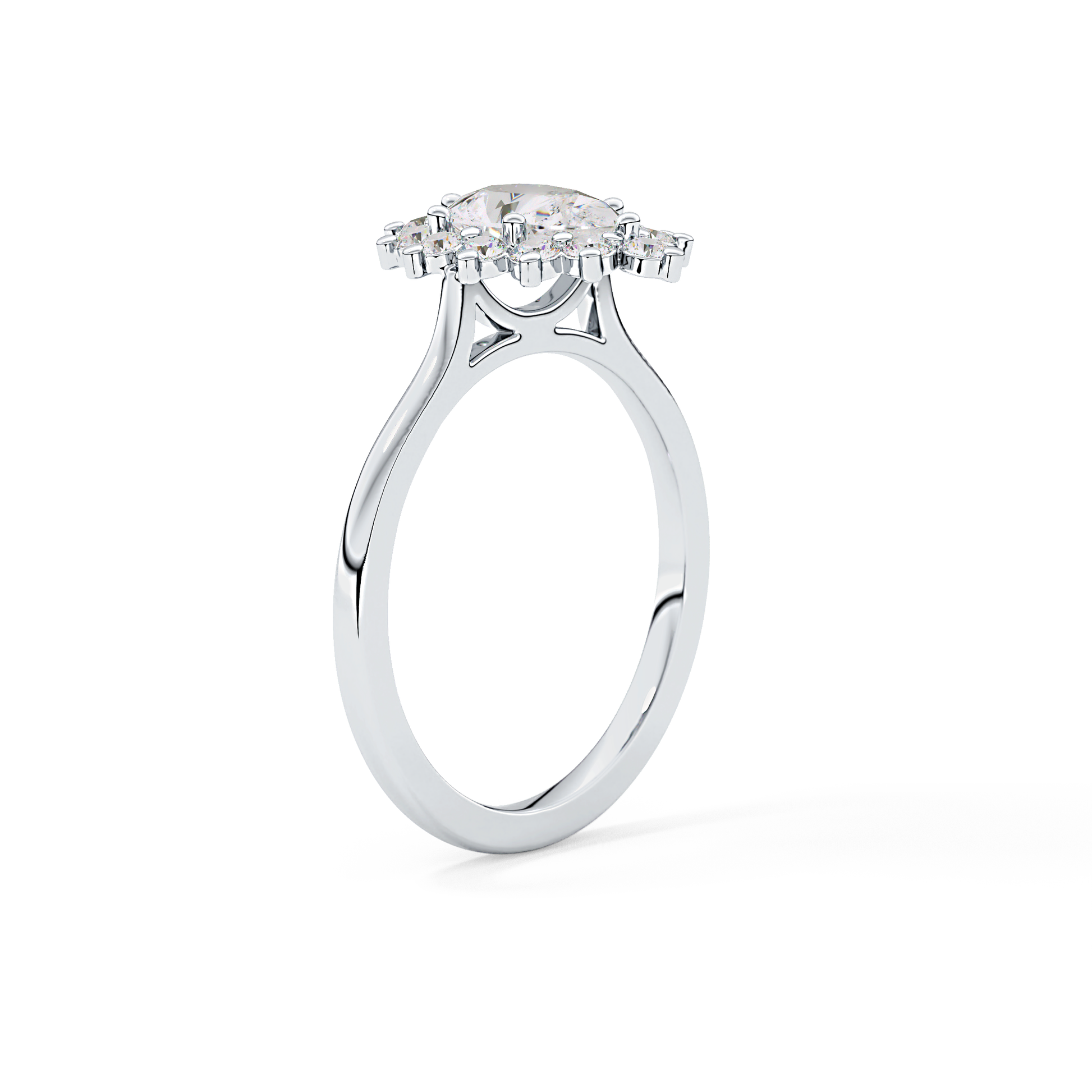 Pear Halo Lab Grown Diamond Engagement Ring