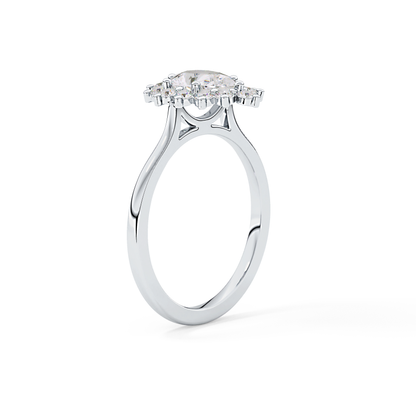 Pear Halo Lab Grown Diamond Engagement Ring