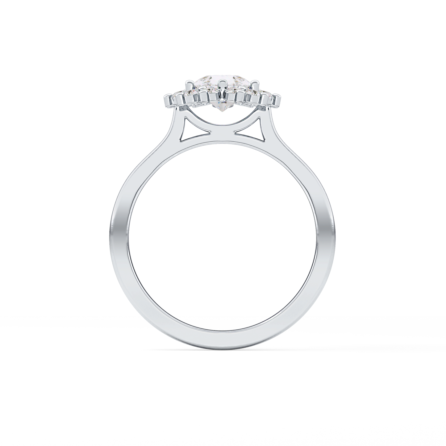 Pear Halo Lab Grown Diamond Engagement Ring
