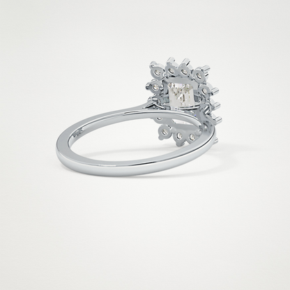 Emerald Halo Lab Grown Diamond Engagement Ring