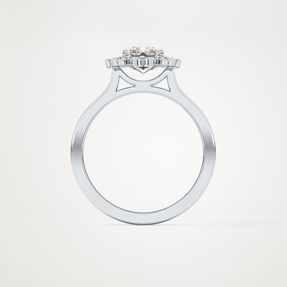Emerald Halo Lab Grown Diamond Engagement Ring