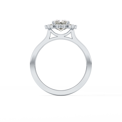 Emerald Halo Lab Grown Diamond Engagement Ring
